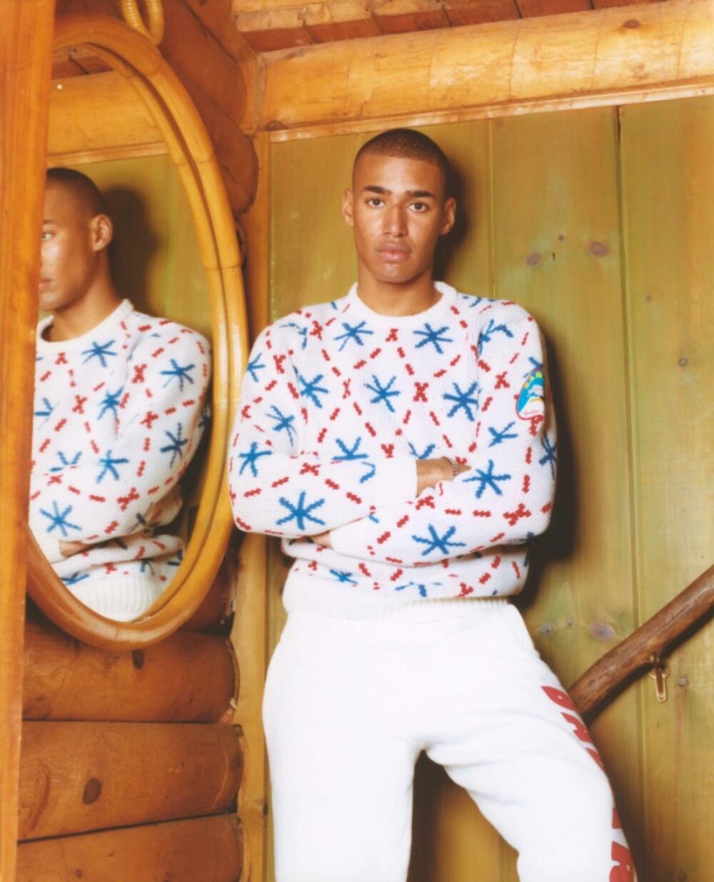 Rowing Blazers X Babar Men's Ski Wool Snow Flake Sweater Multicolor Size XL NWT